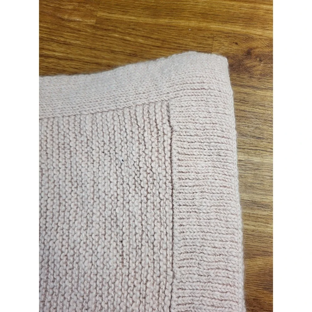 Restoration Hardware Baby & Child Pink Alpaca Wool Blend Knit Blanket
